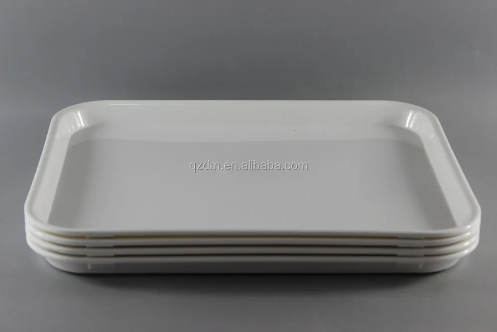 White Melamine Rectangle Tray/Square Melamine Serving Tray