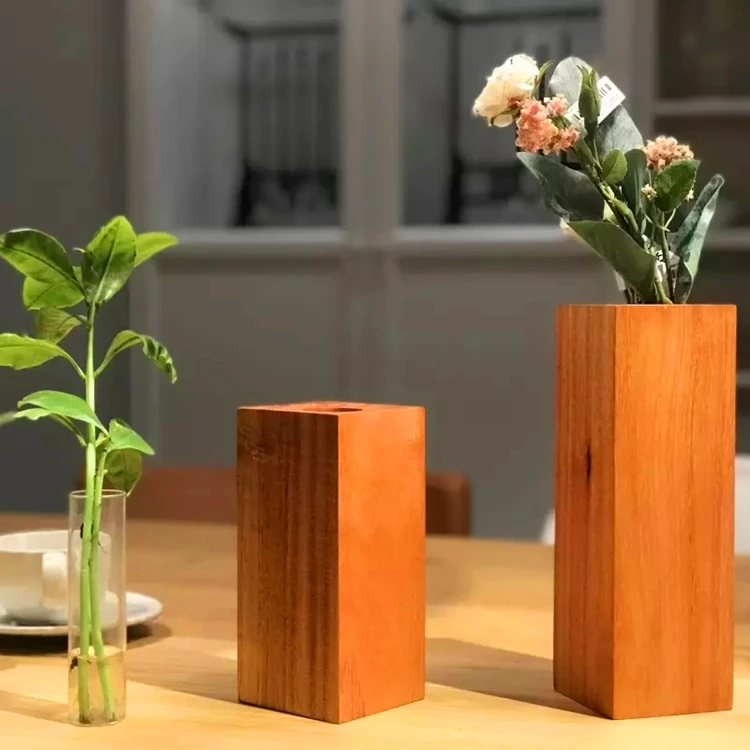 Custom Collins Luxury Wood Vases Natural Wood Flower Vases Home Decor