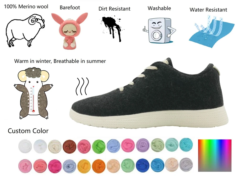 wool bird shoes