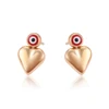 vi-9 xuping dubai turkey eye wholesale heart shape 18k gold islamic accesorio para mujeres saudi drip earrings studs jewelry