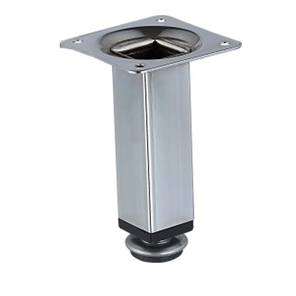 Мебельная опора d60x720мм хром. Ножка стальная d-50 мм, регул. Ножка хром 100 мм. 941. Мебельные ножки 100.