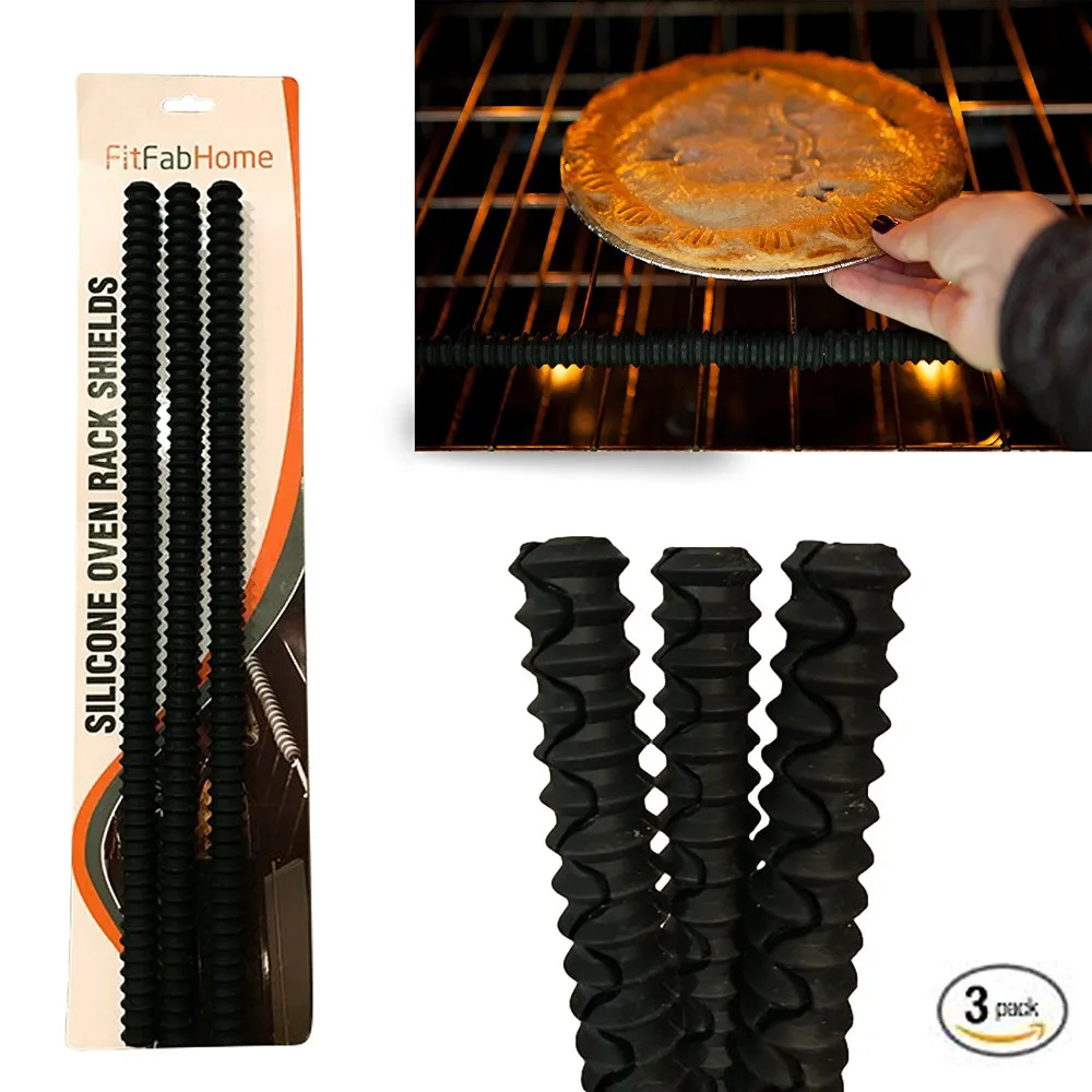 Heat Resistant Silicone Oven Rack Guards,3 Pack Oven Rack Shields,100
