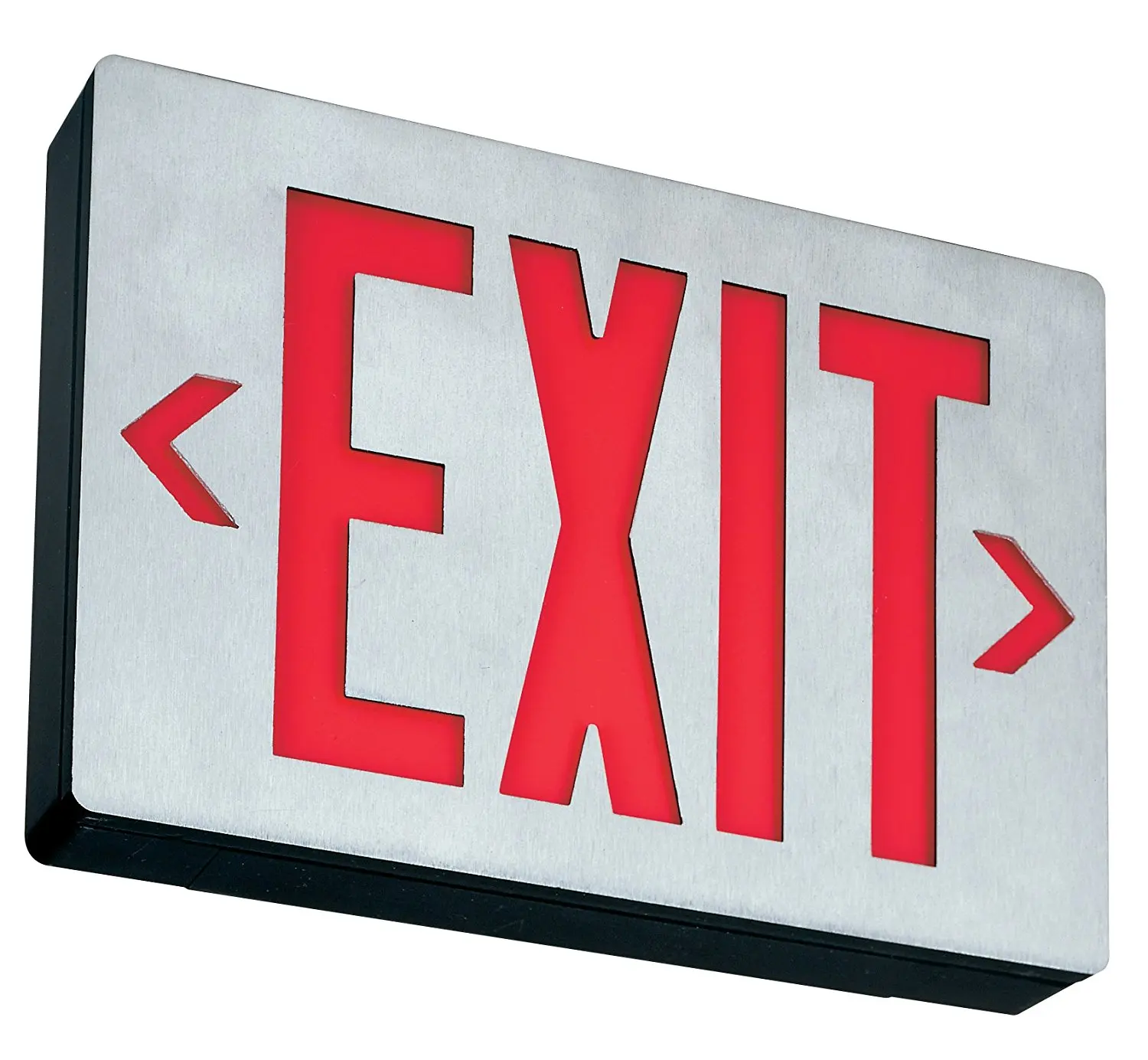 Lithonia Lighting LE S 1 R EL N Aluminum LED Emergency Exit Sign
