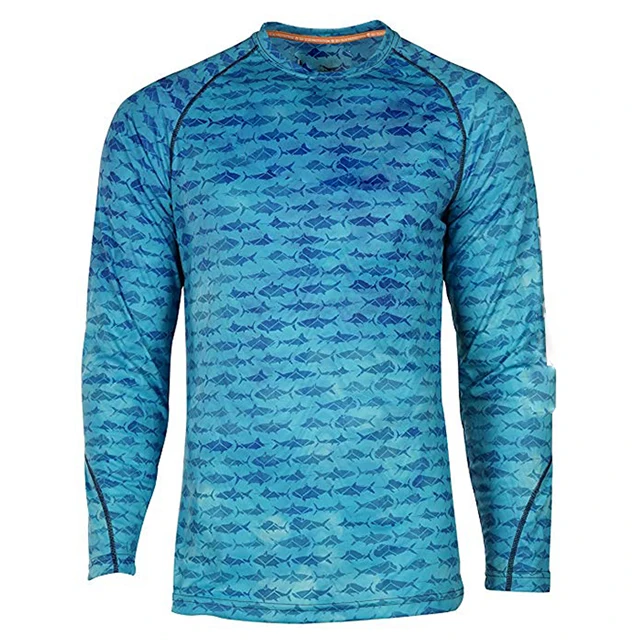 Sublimation Printed Micro Fiber Upf 50 Men's Long Sleeve Quick Dry ...