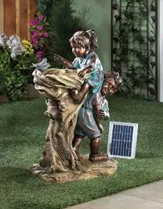 Whimsical Children Fountain-solar,outdoor Water Fountain,water Fountain,children Playing Water Fountain,fiber Glass Water Fountain