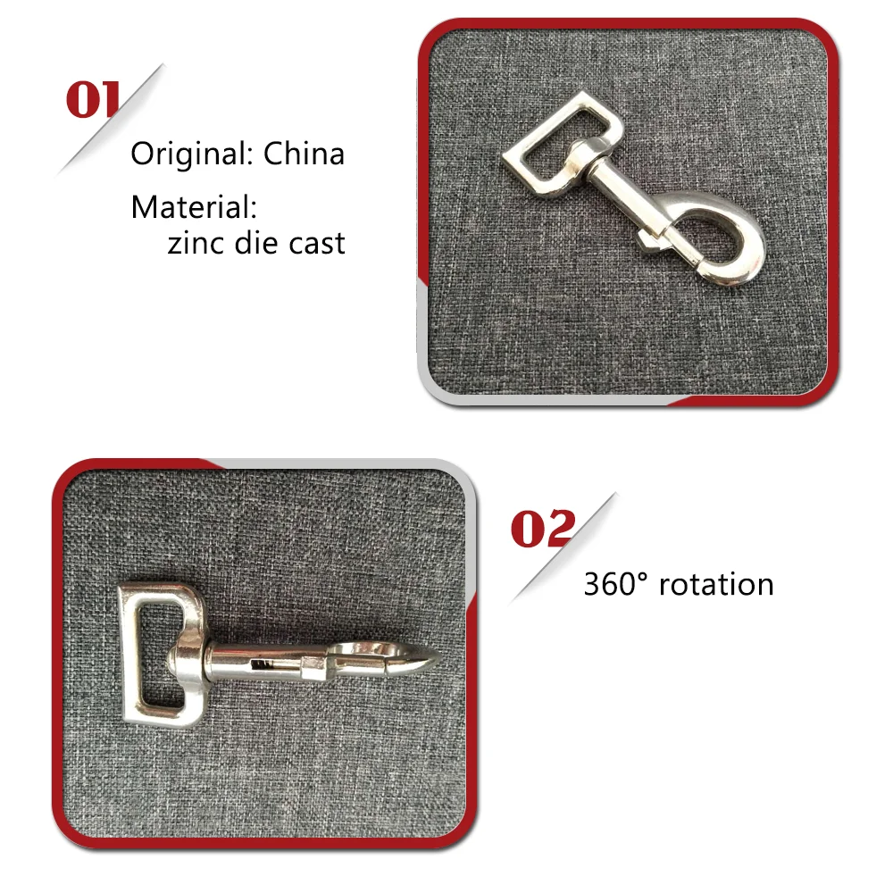 BT-017Z 1 Inch Zinc Alloy Eye Bolt Dog Leash Snap Swivel Snap Hook