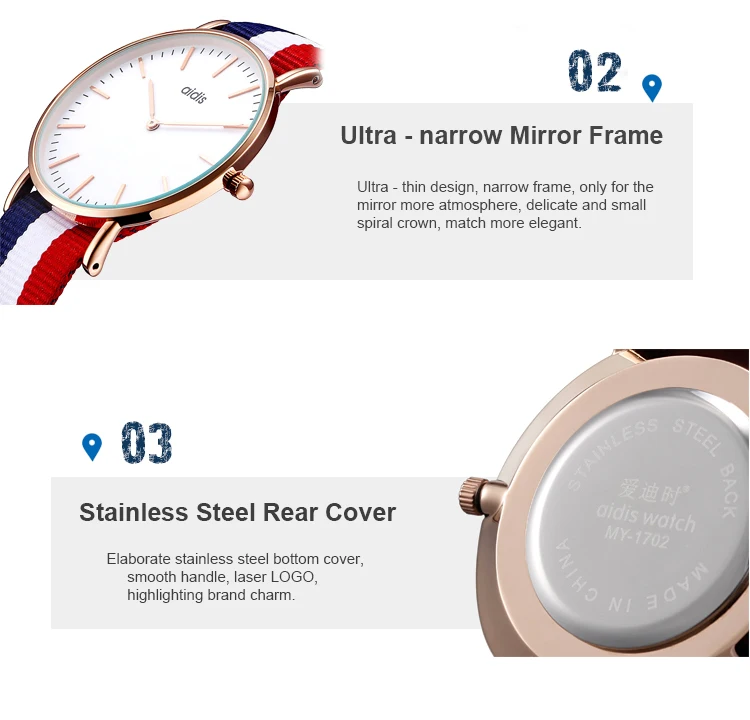 2019 Newest Free Sample Women Watch Waterproof Girl Watch Brand