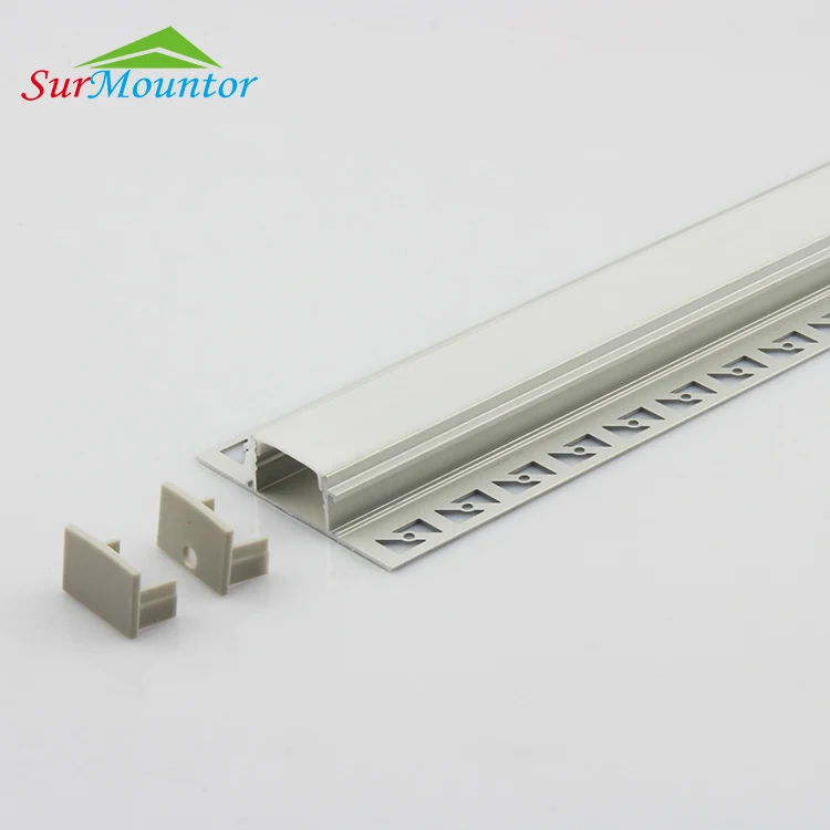 Corner Aluminium Extrusion Profile Led Strip Light Rail Plastic Cover