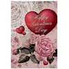 Heart Rose Decorative Double-Sided Happy Valentine Day House Flag