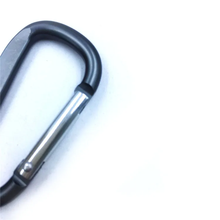 BT-0562 High-quality Oxidized Color Aluminum Carabiner Keychain Flat Buckle Aluminum Clips