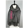 Autumn and Winter Embroidery Fashion Scarves Warm Wool Pearl and Rings Scarf