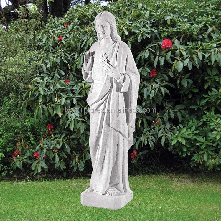 Statue De Jésus Christ En Pierre Religieuse,Figurine En Marbre Blanc