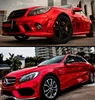 High strethable air free bubbles red mirror chrome car wrapping film