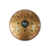 8 inch golden steel tongue drum set natural musical note with C D E F G A B C or other musical note percussion Instrument