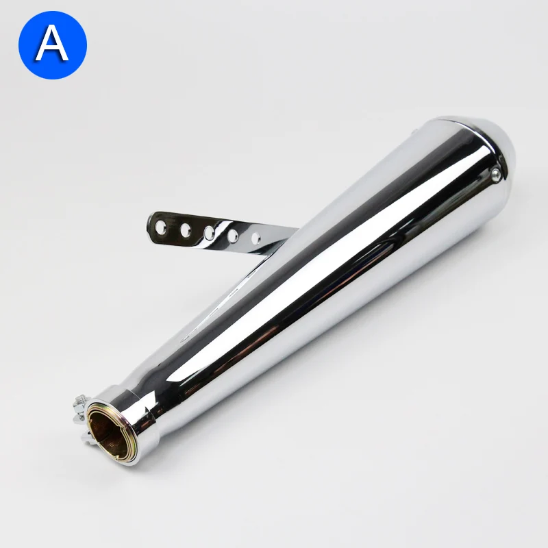 Vintage Motorcycle Exhaust Muffler Modified Retro 3964mm Harley Vertical Straight Pipe Exhaust