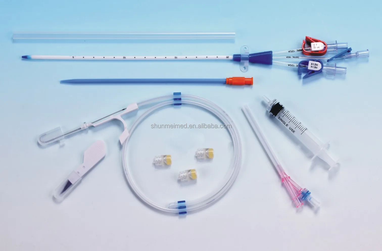 Набор для катетеризации подключичных вен. Перманентный диализный катетер. Набор Double-Lumen Catheter. Двухпросветный диализный катетер. Катетер для гемодиализа ркнf 13рн200.