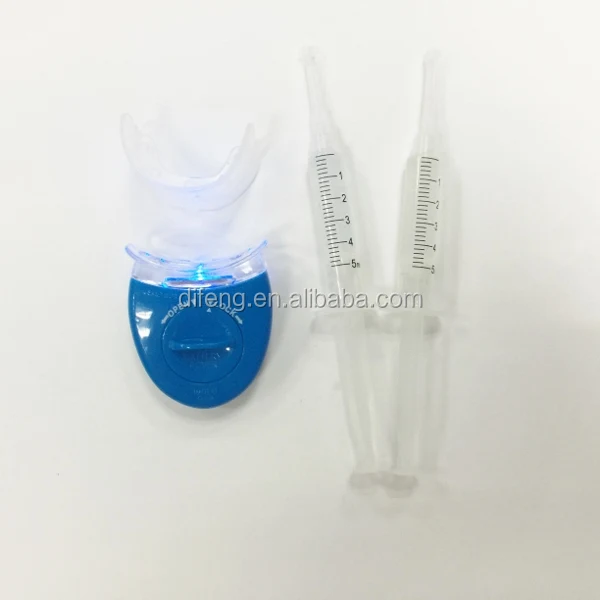 private logo LED light teeth whitening set with 2pcs 4.5ml 22%CP teeth whitening gel