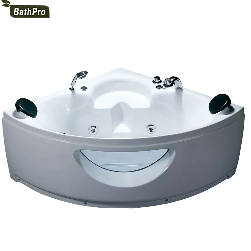 4 Person Acrylic Material Whirlpool Massage Spa Outdoor Bathtub with Foot Step