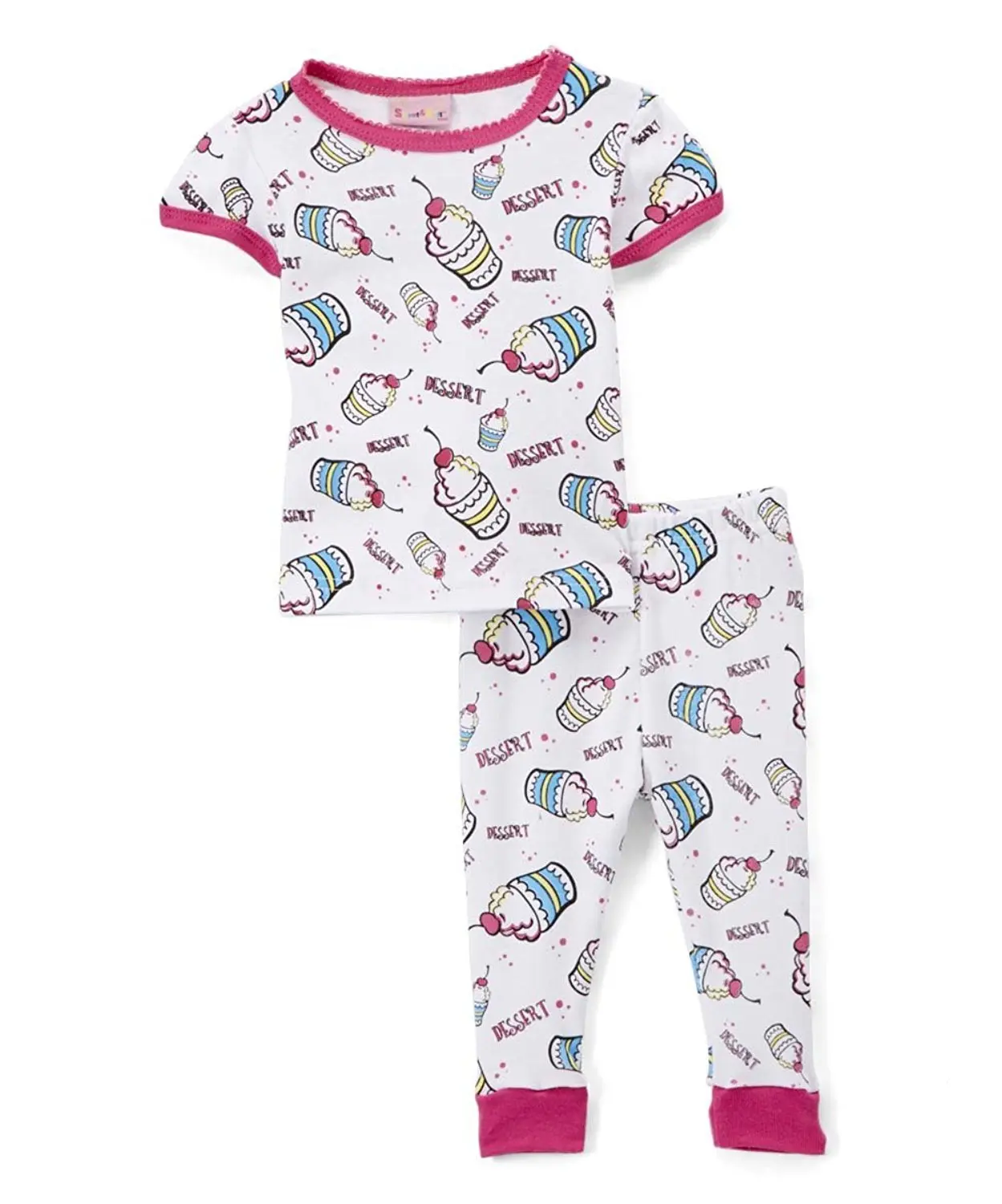 baby girl short sleeve pajamas