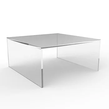 Square Clear Acrylic Coffee Table Furnitures Lucite End Table For