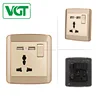 Green and eco-friendly Super Brightness Metal Wall Sockets With Usb Switch