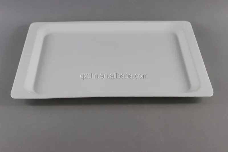 13" White Melamine tray
