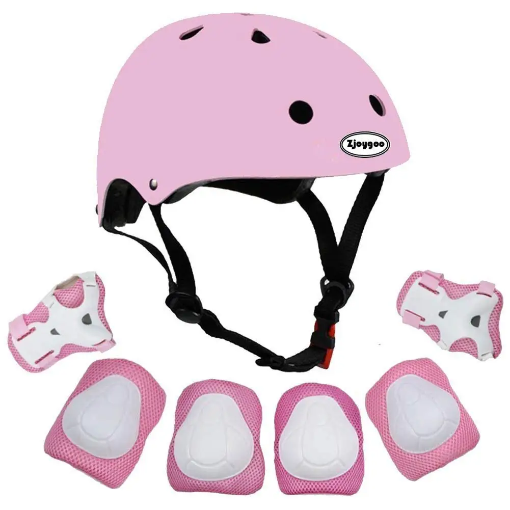 7pcs Adjustable Toddler Helmet Elbow Knee Wrist Pads for Multi Sports