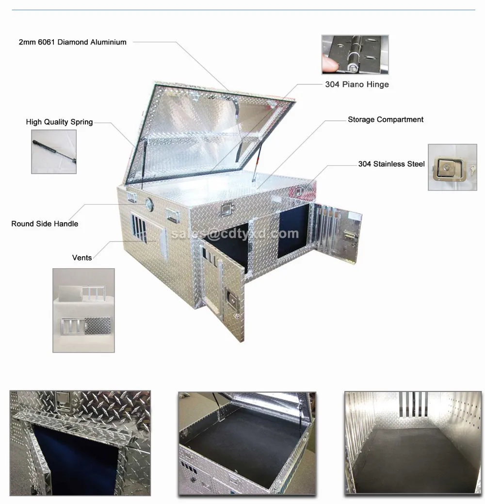 Custom Aluminum Hunting Truck Bed Dog Boxes Buy Custom Aluminum Dog