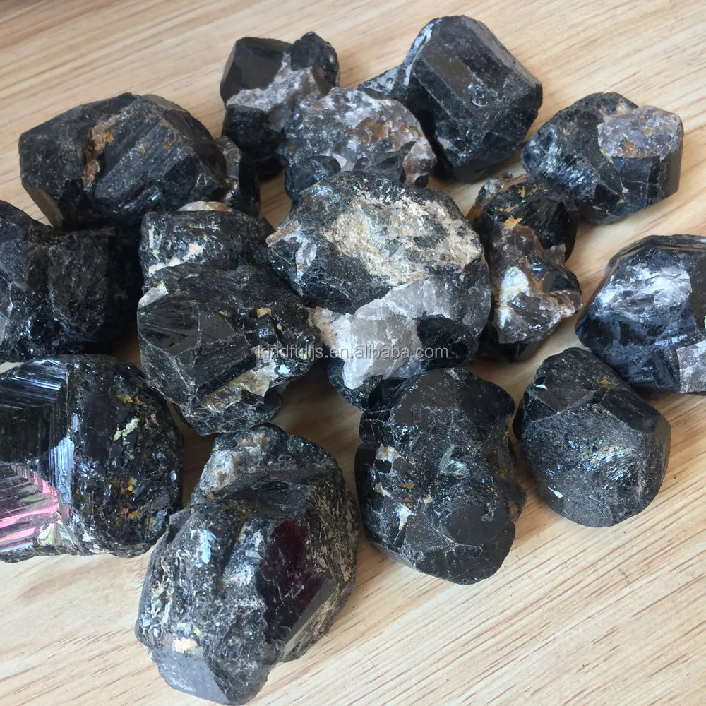 Natural Black Tourmaline Rough Stone 