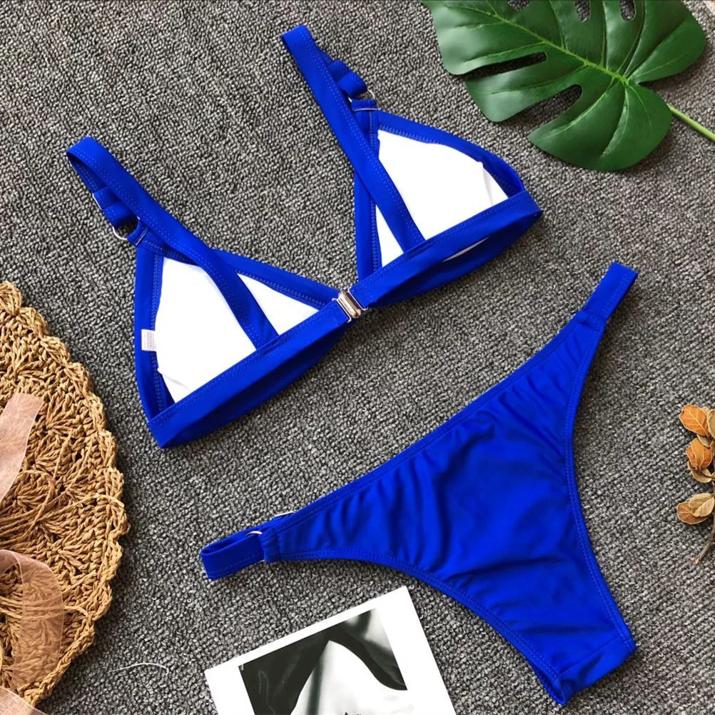 New Double Fabric Bikini Nylon Swimwear - Buy Double Fabrice Bikini ...