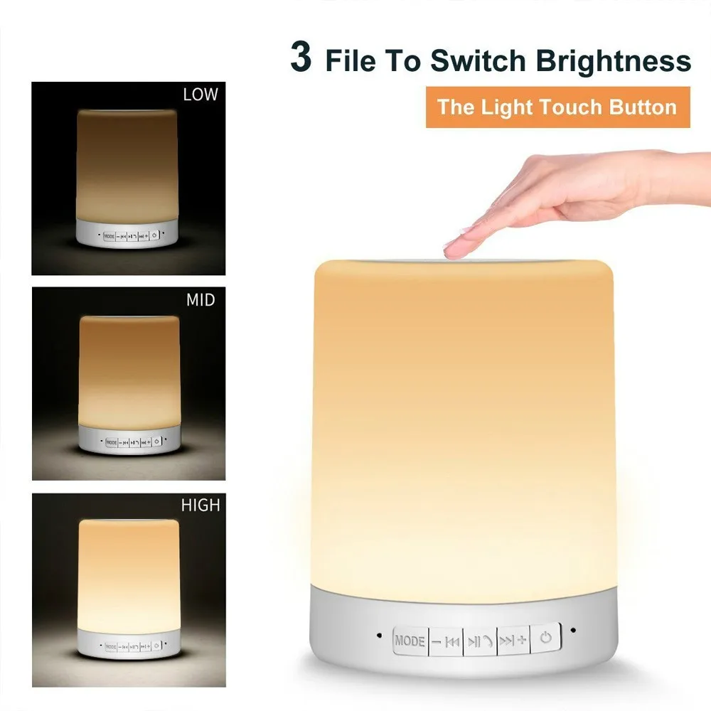 Wireless bluetooth speaker with FM Radio smart alarm clock night light portable bluetooth speaker - ANKUX.COM