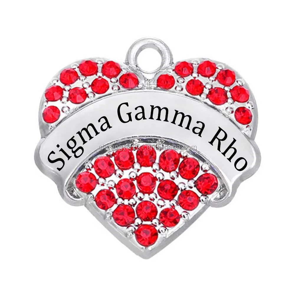 2017 Fashion Rhinestone Crystal Metal Greek Letter Sigma