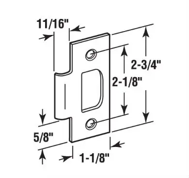 Stainless Steel Adjustable Blank Door Lock Strike Plate - Buy Stainless
