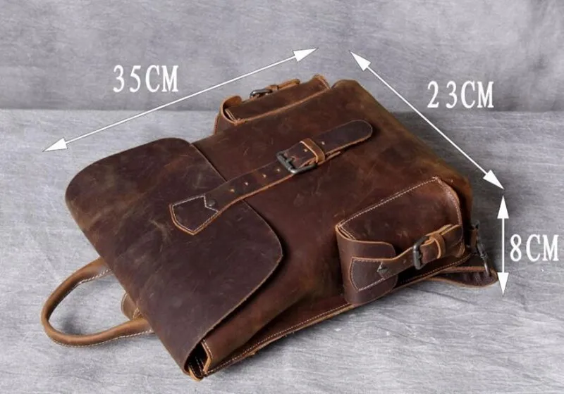 leather backpack business