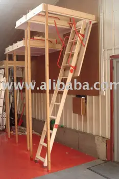 Deluxe Wooden Loft Ladder Frame 1100mm X 700mm Floor To