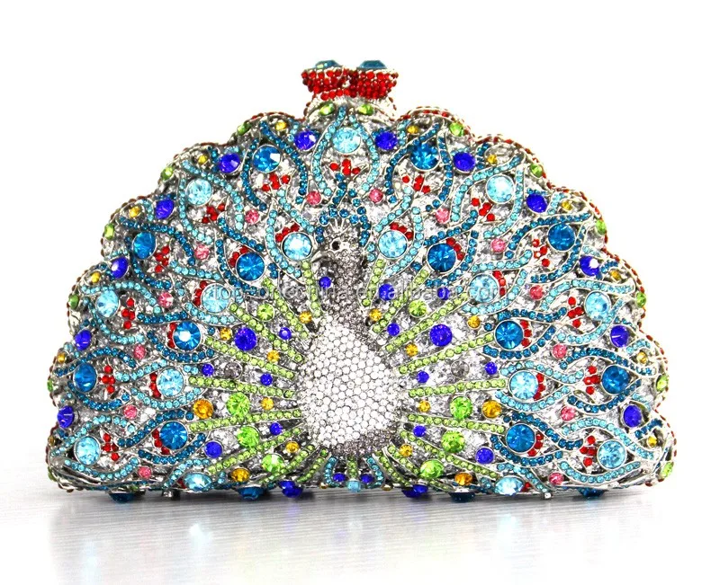 New Wholesale Crystal Studded Stone Clutch Bag India For Women Party