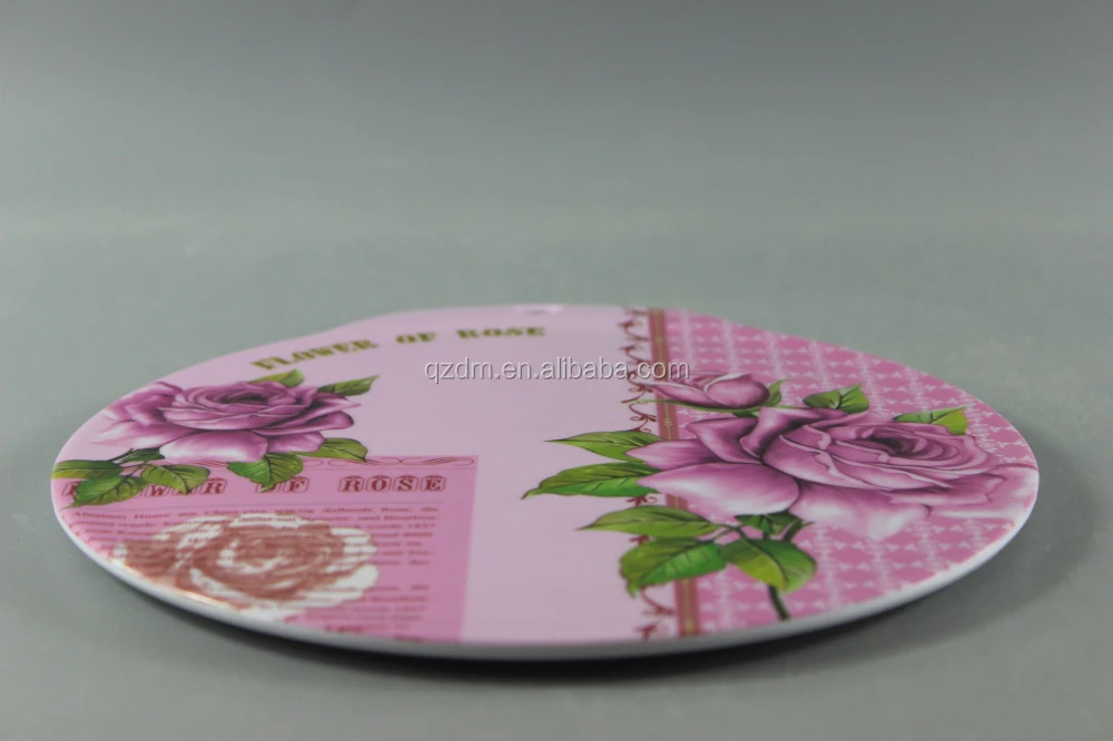 Hot Sale Flower Printing Melamine Plastic Table Mat
