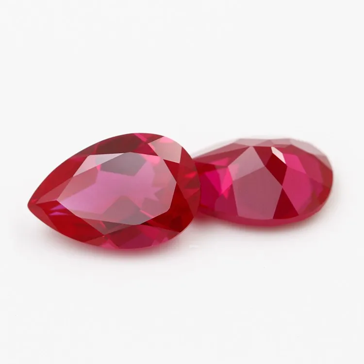 批发梨切合成红刚玉人造红宝石