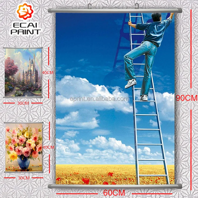 Wholesale 60x90cm Custom Made Digital Printing Wall Scroll Poster Or