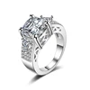 Customization according silver plated zircon ring designs for girl
