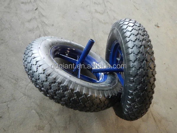 Hand trolley inflatable rubber wheels