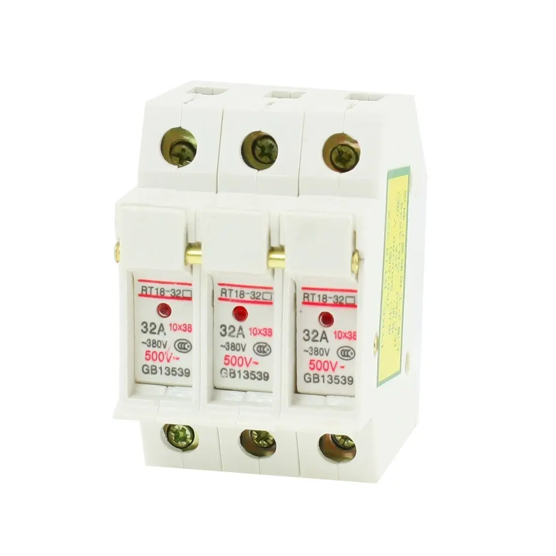 Single Pole Fuse Holder RT14-20 AC 380V 20A Gray RT14 RT18 R015 Ceramic Fuse Included 2pcs