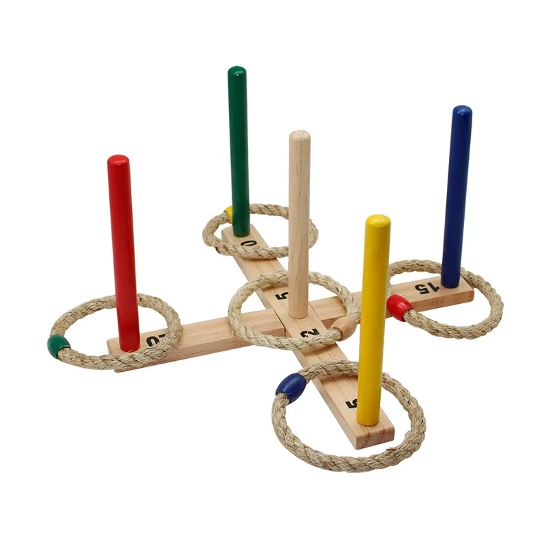 Wooden Ring Toss Game Throw Rope Ring Game Set Outdoor Yard Game Buy