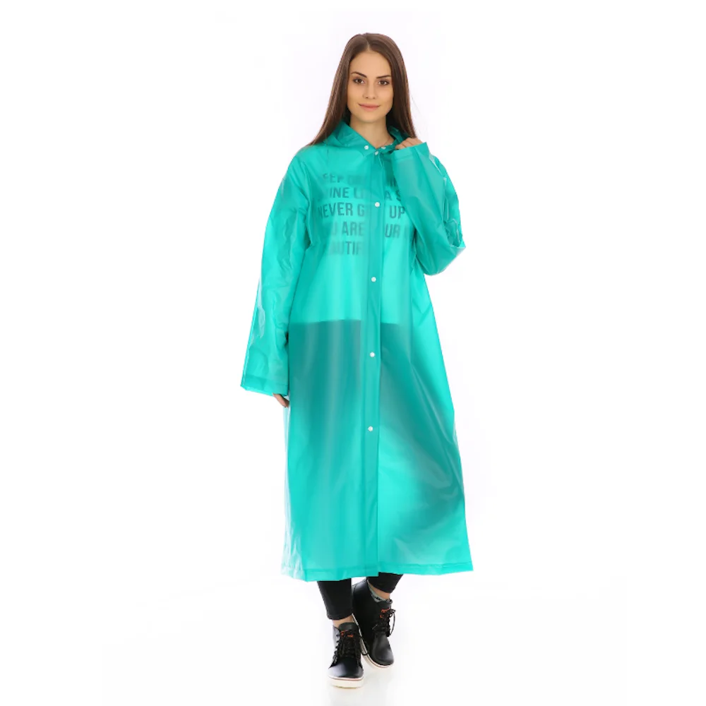 Fashion Women Men Transparent Fabric Poncho Portable Light Raincoat Not Disposable Rain Coat For Adult Tour Pvc Raincoat