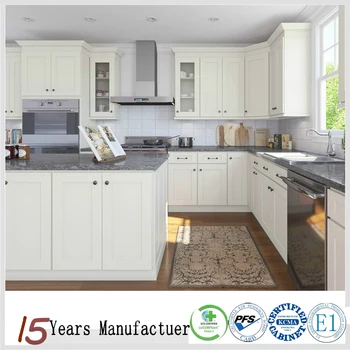 American Style Plywood Kitchen Cabinets Solid Wood Door 