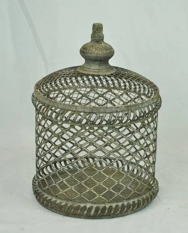 14a538mk s/2 metal plant pot holder with lids, pet cage for