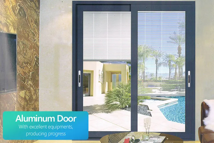 aluminum frame sliding glass patio doors customize double glass sliding door with color and grills