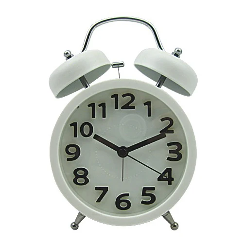 Classic Twin Bell Table Alarm Clock,Sharp Alarm Desktop Clock