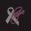 Hot Fix Heat women Transfer Rhinestones Pink Ribbon Bling Applique