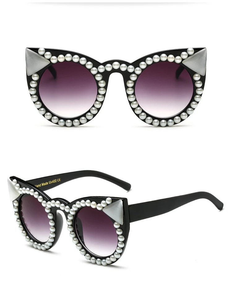 10828 Superhot Eyewear Luxury Women Cat Eye Jewels Pearl Rhinestone Sunglasses Buy Jewels